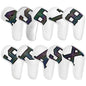 White covers with  Laser numbers, Premium PU Leather Golf Iron Headcover Set (10pcs) | Numbered 4-9, P, S, A, X | Protective Club Covers for Irons