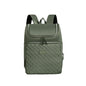 Green Stylish Quilted Diaper Bag Backpack - Large 17L Capacity Lightweight Nappy Bag for Mum