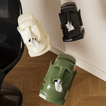 Black Versatile Desktop Headphone Stand & Tissue Box (23.5x17x14.5cm)