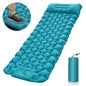 Peacock blue Portable Outdoor Inflatable Mat - Foot-Operated Camping Sleeping Pad