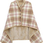 Light-brown 100x140cm Wearable Fleece Blanket - Soft, Warm & Anti-Pilling, Stylish Plaid Design
