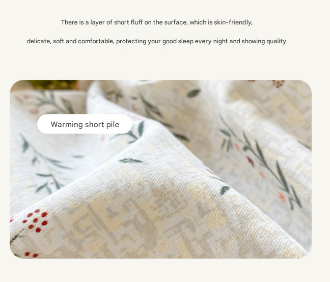 Phil Bear Thick Brushed Cotton 4-Piece Bed Sheet Set (1.5m Bed) - Fits 200x230cm Duvet