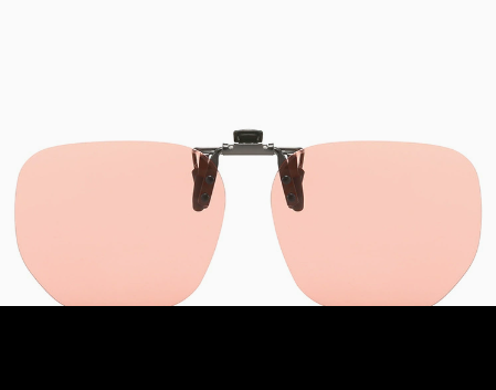 Chalky 2-Piece Flip-Up Sunglasses Clip-On Set for Glasses - UV-Protective Square Polarized Lenses for Driving