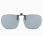 Quicksilver 2-Piece Flip-Up Sunglasses Clip-On Set for Glasses - UV-Protective Square Polarized Lenses for Driving