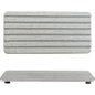 6 Slotted Medium Grey 2-Piece Rectangular Diatomaceous Earth Coaster Set - Absorbent Grooved Mat for Sink and Bathroom