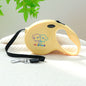 Yellow Together 5m Cartoon Retractable Dog Leash for Golden Retriever & Poodle Puppies - Durable, Tangle-Free Pet Walking Essential