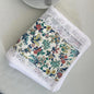 2 PCS Navy Blue Floral 100% Cotton Solid Color Thickened Adult Face Towel with Floral Soft Texture - 35 x 75cm