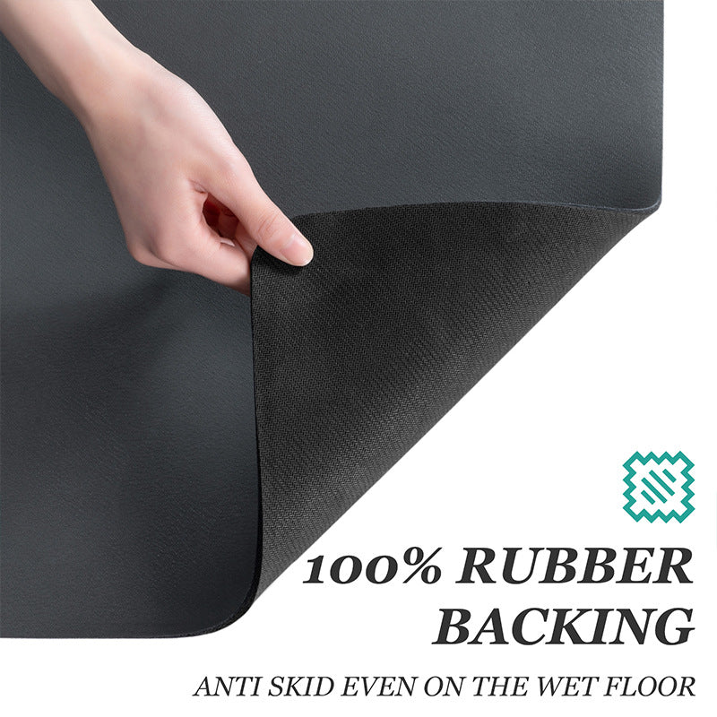 Black and white grids Kitchen Drying Mat - Super Absorbent Dish & Cup Drainer Pad 50x60cm