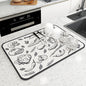 2 PCS Vegetable patterns Kitchen Drying Mat - Super Absorbent Dish & Cup Drainer Pad 30x40cm