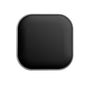 Black LED Makeup Mirror with Light - Portable Folding USB Rechargeable Compact Mirror with 3 Color Lighting