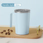 Blue Portable Automatic Mixing Coffee Cup - Stainless Steel Magnetic Stirrer(handle stlye)