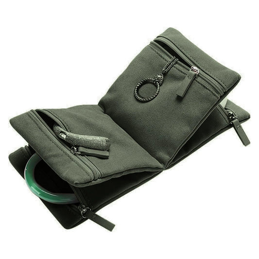 2 pcs Green Travel Jewelry Storage Bag - Soft Faux Suede, Jade Bracelet Protector