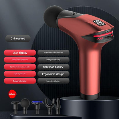 Red Fitness Muscle Relief Gun - Mini, Cold Pack, LED Display