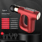 Red Mini Fascia Gun Muscle Massager with Pulse Heat - Deep Tissue Relaxation