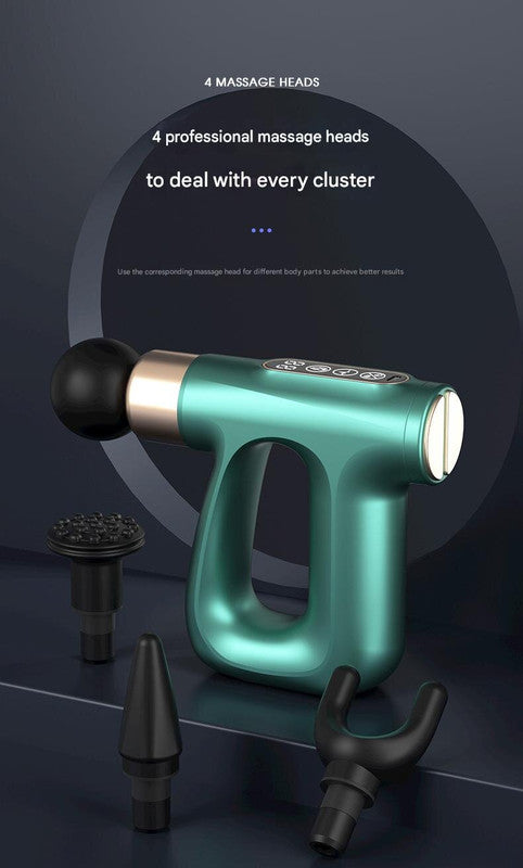 Red Mini Fascia Gun Muscle Massager with Pulse Heat - Deep Tissue Relaxation