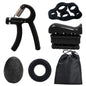Black 5-Piece Hand Grip Strength Training Set – Adjustable Grip Exerciser, Silicone Grip Rings & Grip Ball