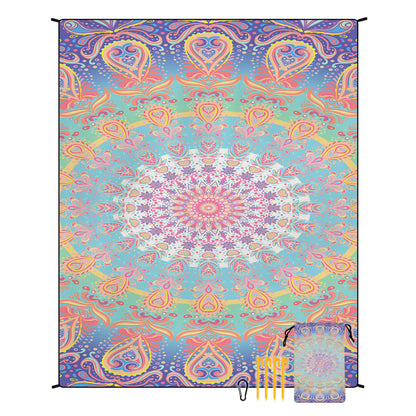 Style STD-001-5 Colorful Quick Dry Beach Mat Sand Proof Waterproof Outdoor Picnic Blanket - Compact & Lightweight