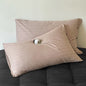 Light Brown Wide Stripes Long Staple Cotton Sateen Pillowcase Set - Jacquard Striped, Pure Cotton, 48x74cm (Pair)