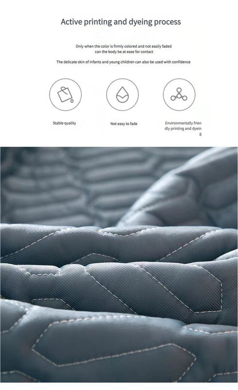 Mint Blue Cooling latex texture Pillowcase Set - Latex Feeling, Solid Color, 48x74cm (Pair)