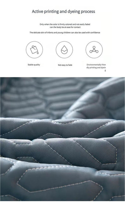 Mint Blue Cooling latex texture Pillowcase Set - Latex Feeling, Solid Color, 48x74cm (Pair)