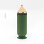 Green Creative Silicone Pencil Case - High-Value Stationery  - Large Capacity Desk Organizer