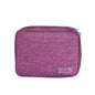 Purple Durable Three-Layer Earphone & Digital Organizer - Waterproof Cosmetic & Cable Storage Pouch(Photography props not included, only the bag)