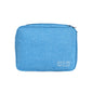 Light Blue Durable Three-Layer Earphone & Digital Organizer - Waterproof Cosmetic & Cable Storage Pouch(Photography props not included, only the bag)