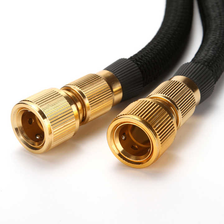 75FT Orange Expandable Garden Hose without Spray Gun - High-Pressure TPE Watering & Car Wash Tool