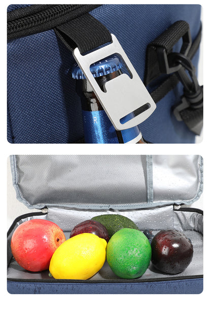 Green 23L Extra Large Insulated Cooler Bag with Double Layers - Perfect for Camping, Picnics, and Outdoor Adventures