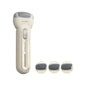 Beige Electric Foot Grinder with USB Charging - Dual-Speed Callus Remover for Smooth, Exfoliated Feet