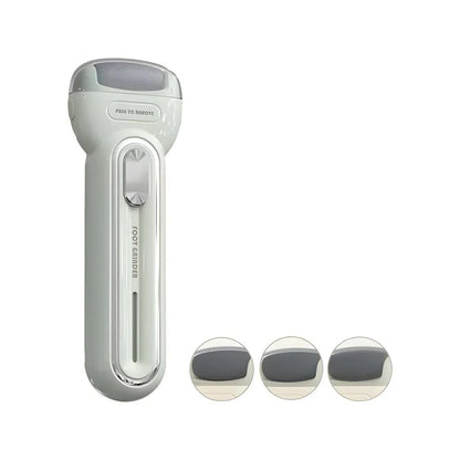 Light Green Electric Foot Grinder with USB Charging - Dual-Speed Callus Remover for Smooth, Exfoliated Feet
