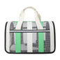 Size S Green And White Foldable Pet Carrier Bag - Lightweight, Breathable, and Spacious for All Seasons