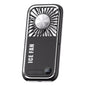 Black Portable Cooling Fan with Neck Lanyard & Phone Stand - USB Rechargeable