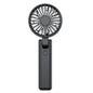 Black Dual-Blade Portable Neck Fan - Rechargeable USB Fan with Carabiner