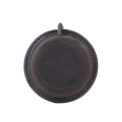 Coffee Mini Leather Tape Measure - 1.5m/60in - Round Plain