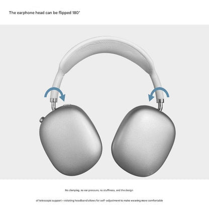 Green Bluetooth Over-Ear Headphones - Mesh Headband, Wireless, Rotatable Earcups