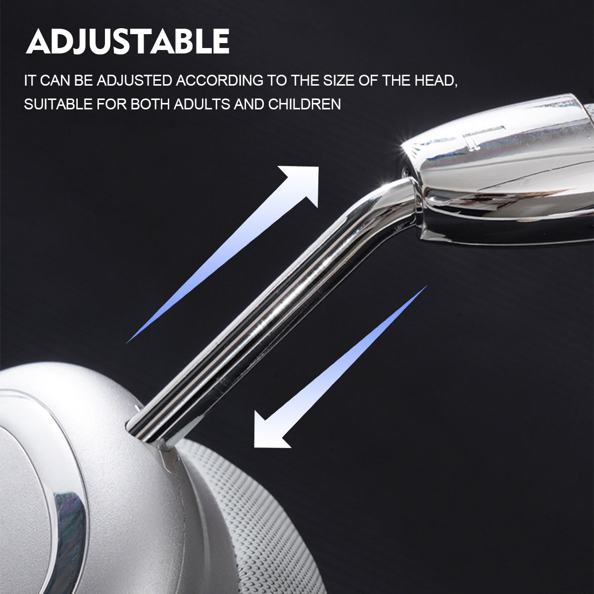 Silver Comfortable Bluetooth Over-Ear Headphones - Soft Earmuffs, Foldable Design, Stereo Sound