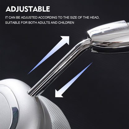 Silver Comfortable Bluetooth Over-Ear Headphones - Soft Earmuffs, Foldable Design, Stereo Sound