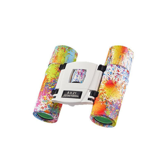 Camouflage color Mini Pocket Binoculars - 8x21 High Power Colorful Binoculars for Kids