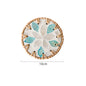 (White Orchid Leaves) Set of 5 Rattan & Shell Coasters - Decorative & Heat Resistant