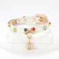 2-PCS Sparkling Rhinestone Bow Cat Collar - Adorable & Safe Pet Collar S