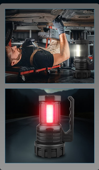 White LED Searchlight - Rechargeable Handheld Spotlight, 500m Range, Long Lasting