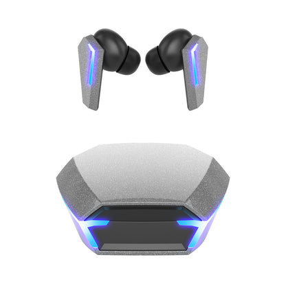 Silver Wireless Gaming Earbuds - Bluetooth 5.2, Low Delay, 3D Stereo