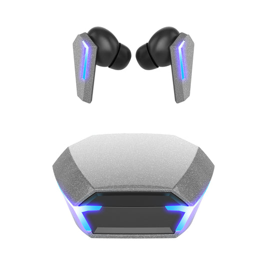 Silver Wireless Gaming Earbuds - Bluetooth 5.2, Low Delay, 3D Stereo
