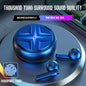 Blue Bluetooth 5.3 Wireless Earbuds - Hi-Fi Audio, Comfortable In-Ear, Fingerprint Touch