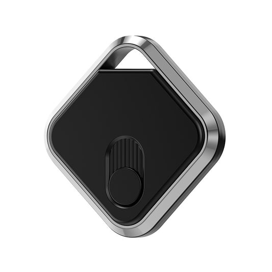 Silver Black GPS Locator - Apple Find My Compatible, Key Finder, Item Tracker, Anti-Theft