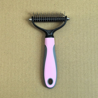 Pink 8-Piece Pet Grooming Tool Set - Brushes, Nail Clippers & More