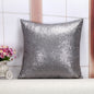 Shiny Sequin Pillowcase - Single-sided gorgeous pillowcase  (Gray pair: 40x40cm)