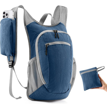Ocean blue Lightweight Foldable Backpack - Great for Hiking and Travel Backpacks