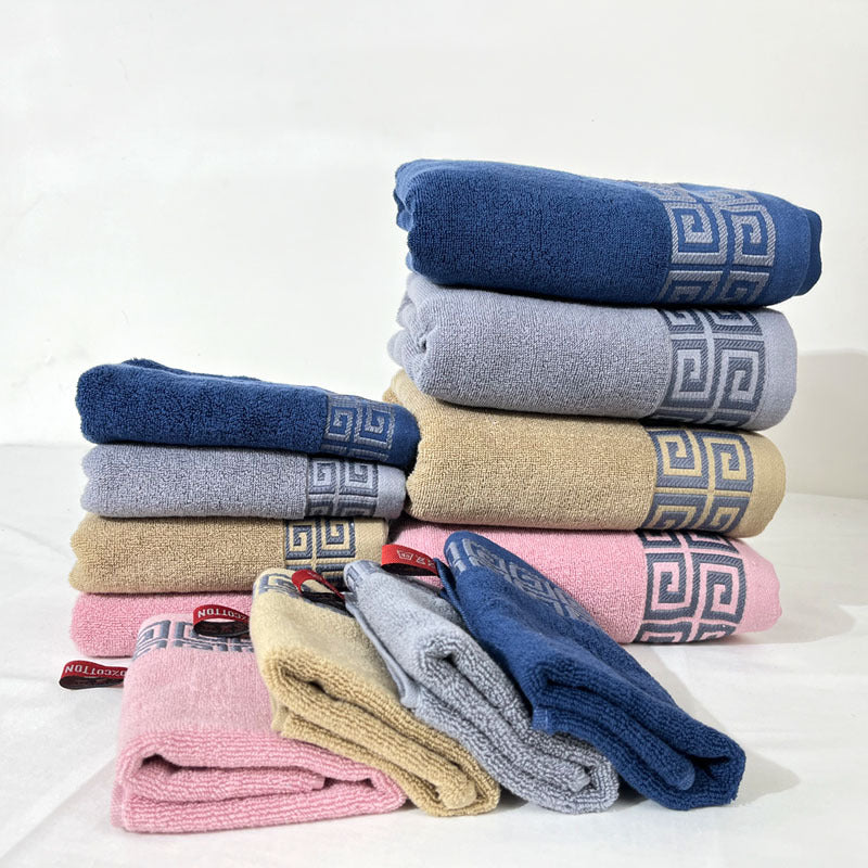 Grey Luxury Cotton Towel Set - 6-Piece Highly Absorbent Bath & Hand Towels